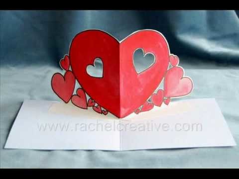 Valentines Hearts Pop Up Card