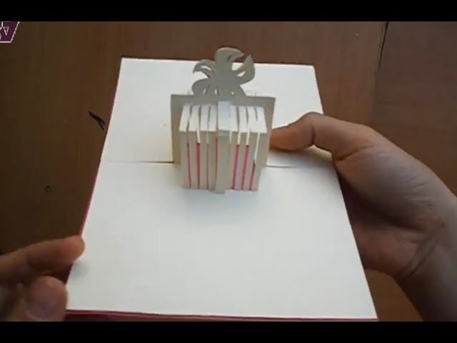 Birthday Present, Gift Box Pop Up Greeting Card Tutorial