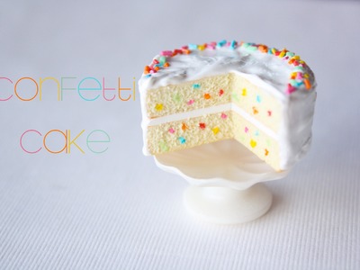 Confetti Cake : How To Make A Miniature Dollhouse Cake : Polymer Clay Tutorial