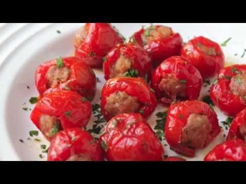 Food Wishes Recipes - Sausage Cherry Pepper Poppers Recipe - Stuffed Cherry Pepper Poppers