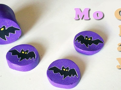 Halloween Tutorial Polymer Clay cane Bat - Día de los muertos Murciélago - Murrina Pipistrello