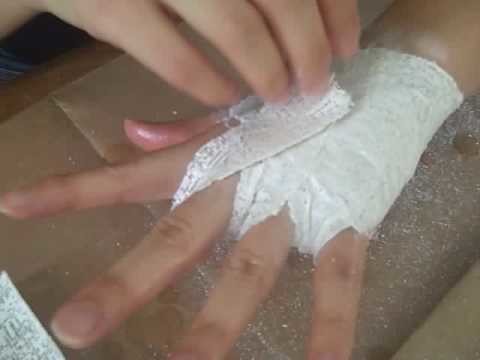 Hand Sculptures made with plaster wrap