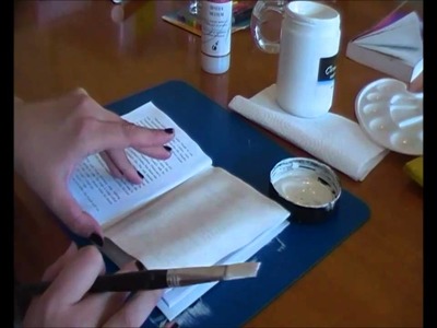 How I gesso a book journal