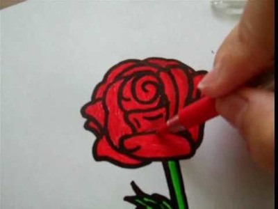 How to draw a rose on paper [for RandomRainbow11]