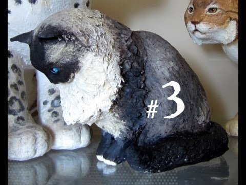 How to Make a Paper Mache Cat, Lesson #3