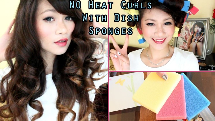 How To Make: Heat Free Hair Rollers With Dish Sponges