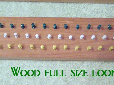 How to Make Homemade Rainbow Loom - DIY Wooden Bracelet Loom using Thumb Tacks