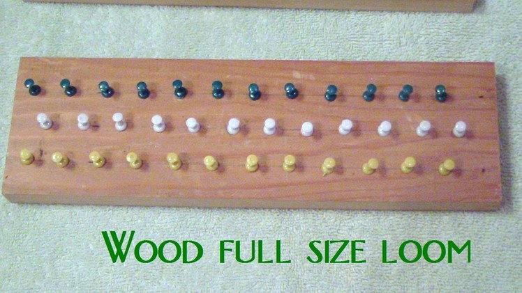 How to Make Homemade Rainbow Loom - DIY Wooden Bracelet Loom using Thumb Tacks