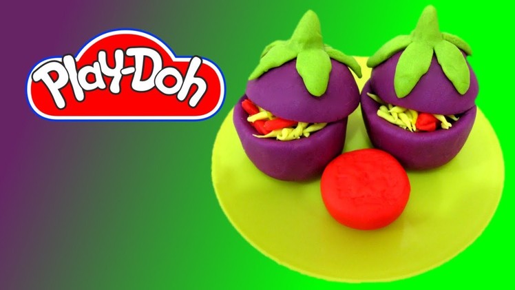How to make Stuffed Eggplant out of Play-Doh