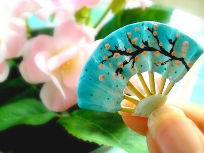 Miniature Japanese Fan Tutorial (Polymer Clay)