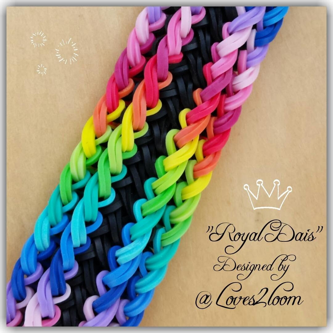 New Royal Dais Rainbow Loom Bracelet. How To