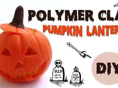 Polymer clay pumpkin lantern TUTORIAL-halloween project