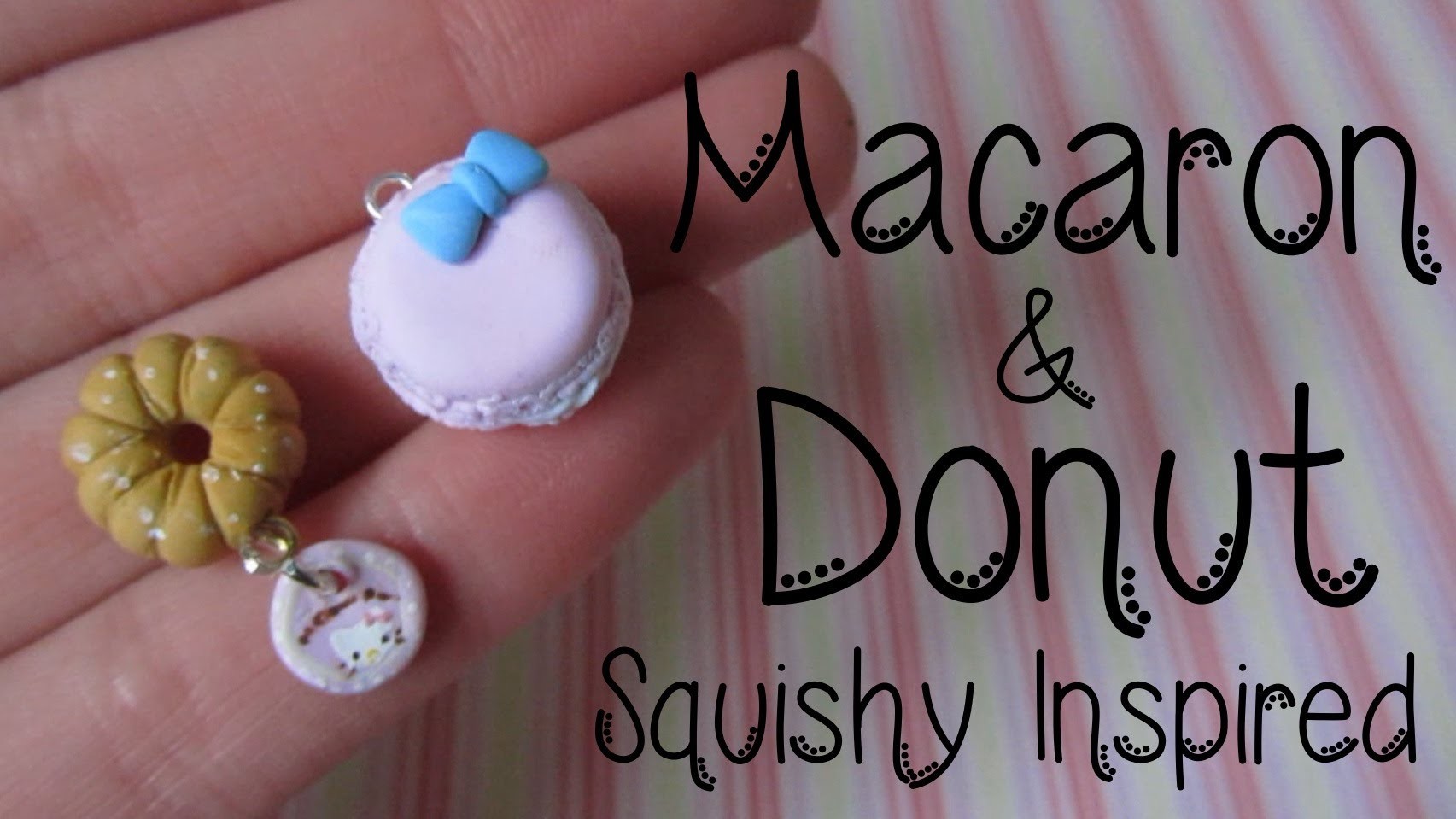 Squishy Inspired Donut & Macaron Tutorial: Hello Kitty Donut: Polymer Clay How-to.