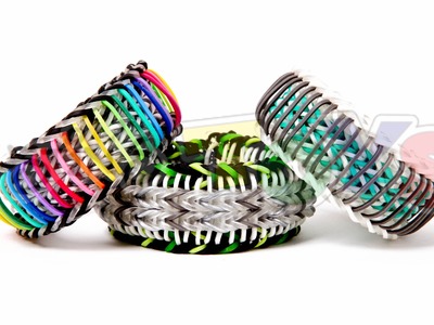 Super Stripe Fishtail - Rainbow Loom Bracelet Tutorial - One Loom Advanced Evolved Sailors Pinstripe