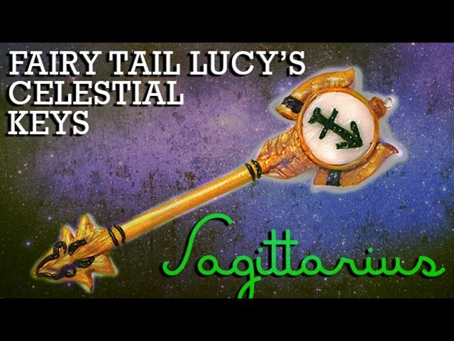 Fairy Tail Lucy's Celestial Key Polymer Clay Tutorial (Sagittarius)
