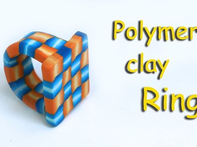 How to make a polymer clay ring with a geometric 3D weft cane
