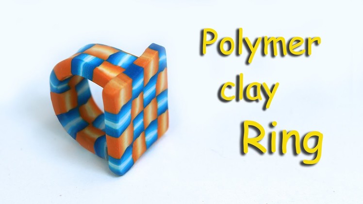 How to make a polymer clay ring with a geometric 3D weft cane