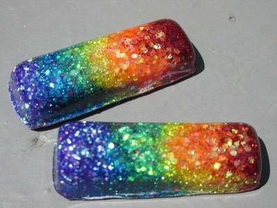 How to Make a Rainbow Glitter Resin Charm