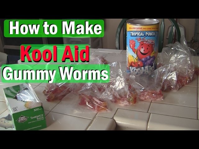 How to Make Gummy Worms with Kool Aid !