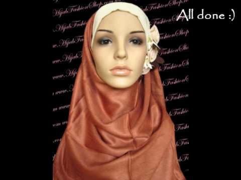 How to wear hijab with flower underscarf