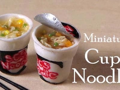 Miniature Cup Noodles. Instant Noodles - Polymer Clay Tutorial