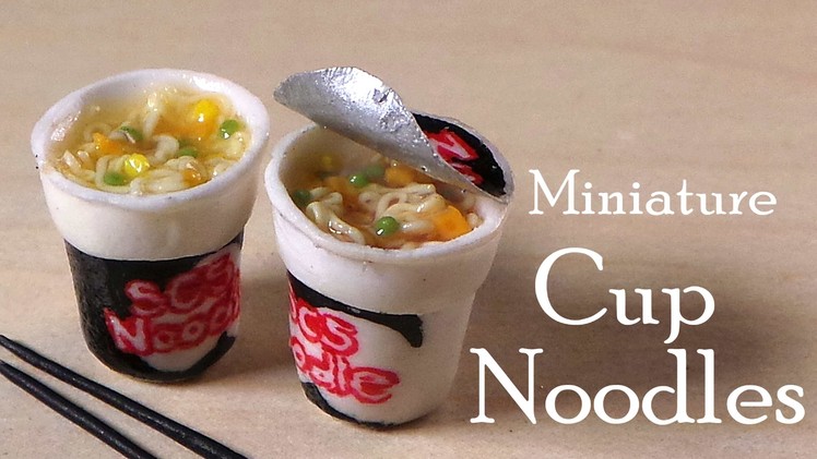 Miniature Cup Noodles. Instant Noodles - Polymer Clay Tutorial
