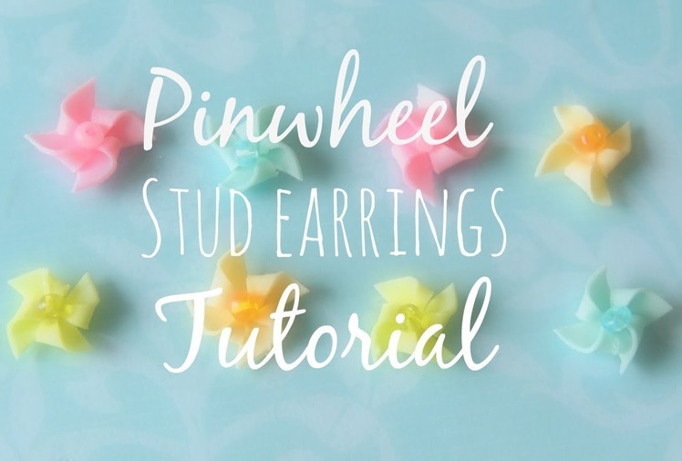 Pinwheel Stud Earrings: Polymer clay tutorial