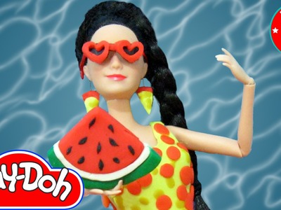 Play Doh Barbie (Raquelle)  Katy Perry - This Is How We Do Inspired Swimsuit Play-Doh Craft N Toys