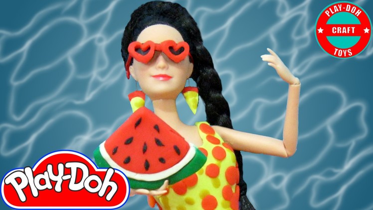 Play Doh Barbie (Raquelle)  Katy Perry - This Is How We Do Inspired Swimsuit Play-Doh Craft N Toys