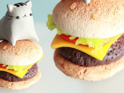 Pusheen Cat on a Hamburger Tutorial: Polymer Clay How-to