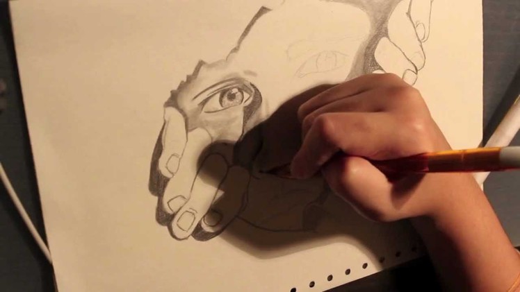 The Man In The Paper Illusion Drawing (Time Lapse)