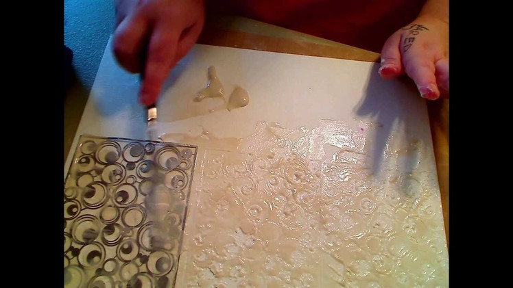USING PAPER CLAY AS MODELING PASTE AS BACKGROUND