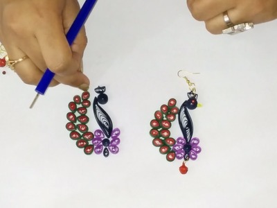 30. How to make a Quilling Peacock Earring