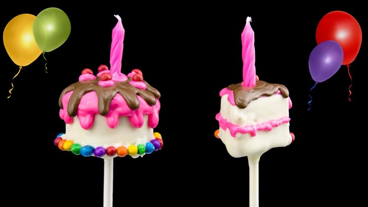 Birthday Cake Pops from Cookies Cupcakes and Cardio