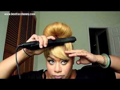 How To Create Bangs (Fake Bangs) Without Cutting Your Hair.  (Beyonce Countdown Video)