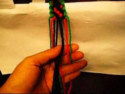 How To Make A 3 Color Macrame Friendship Bracelet.