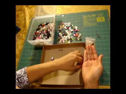 How to make button earrings