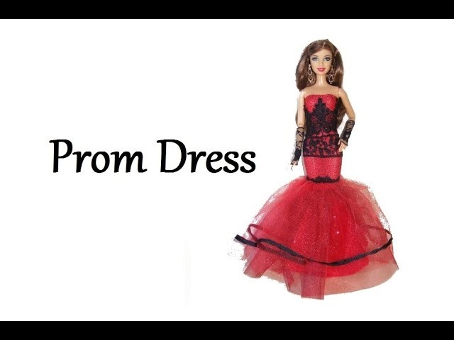 How to make doll clothes - Prom dress (Mermaid dress)