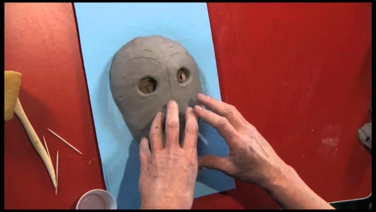 Kids Iriquois Mask Project with Air Dry Pottery Clay