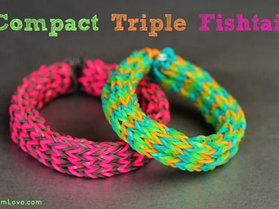 Make a Compact Triple Fishtail on the Monster Tail Rainbow Loom