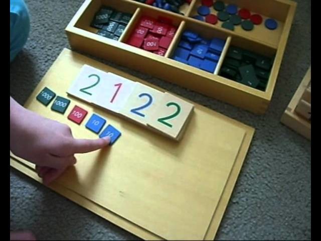 Montessori Homeschool 3 games with number cards & stamp game