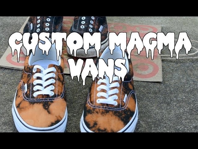 Custom Bleached "Magma" Vans: DIY