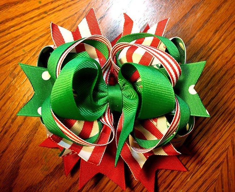 ~Design Idea~ Stacked Hairbow tutorial (Christmas bow)