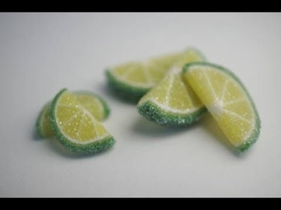 Gummy Lime Candy, Miniature food Tutorial, Polymer Clay Food