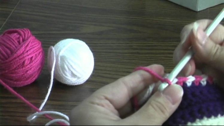 How to change yarn color in every stitch