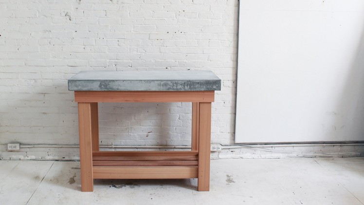 How to make a DIY Outdoor Kitchen Island with a Concrete Countertop