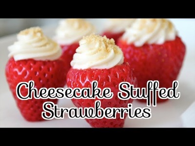 ✦ How to Make CHEESECAKE STUFFED STRAWBERRIES (NO BAKE) ✦  NOSHING WITH PARIS