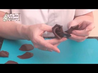 How to Make Chocolate Roses using moulding chocolate.chocolate plastique