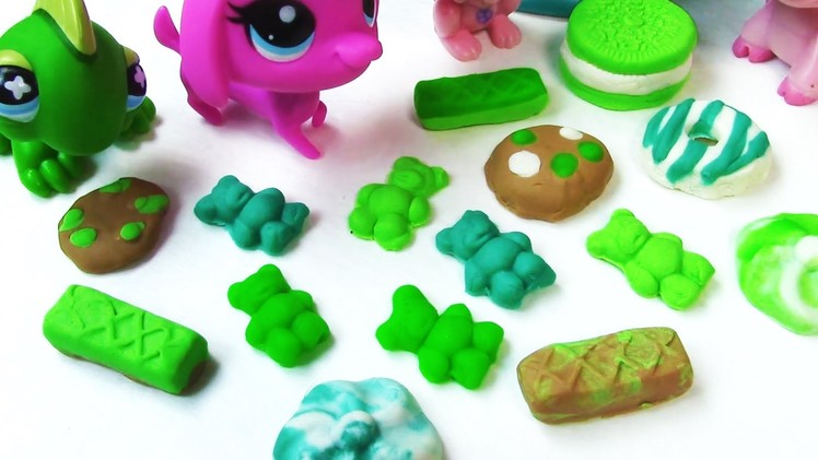 Littlest Pet Shop Playdoh St Patrick's Day Treats Cookies Gummy Bears Donuts for LPS