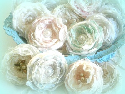 Shabby Chic Flower Tutorial - Tattered Chic Blooms